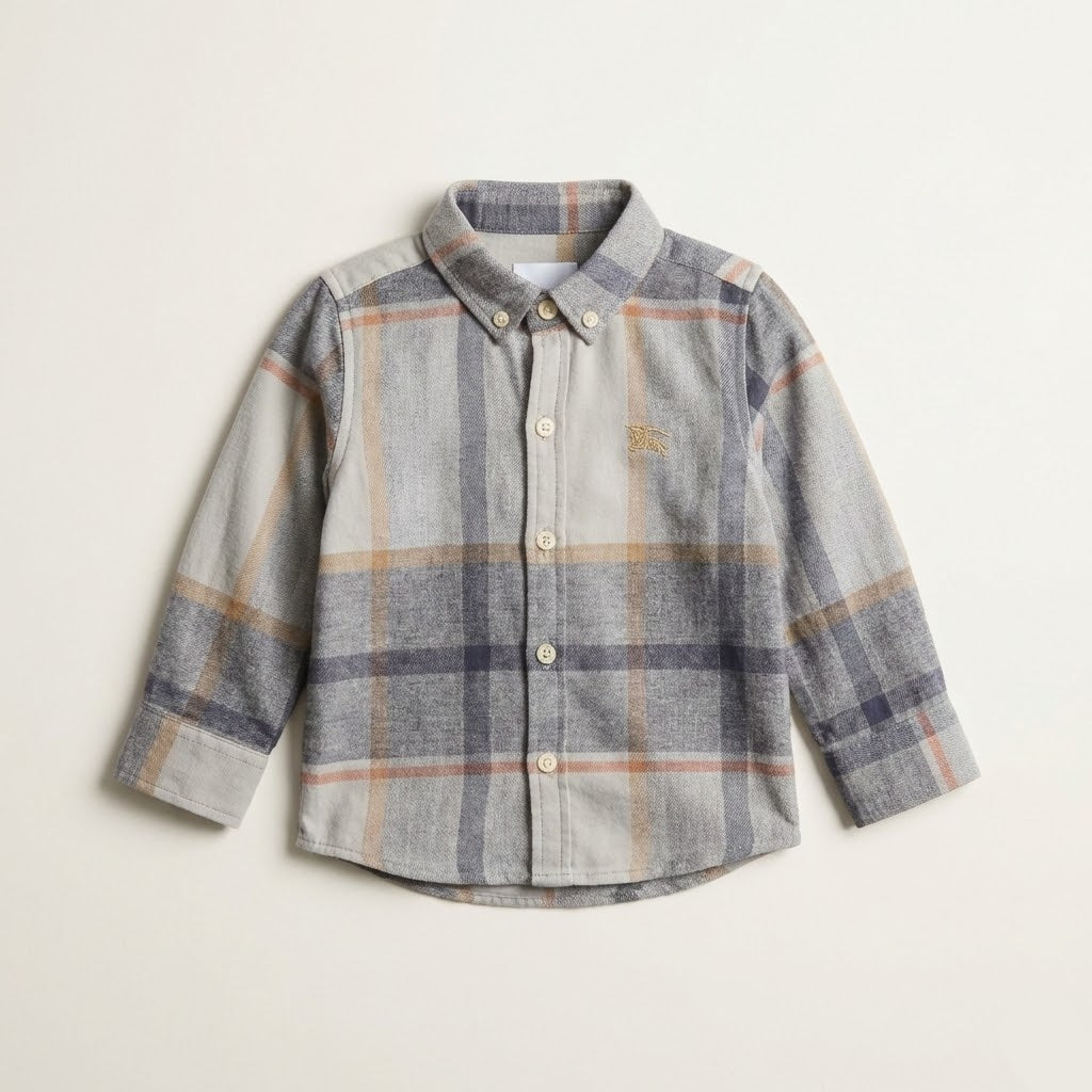 قميص اطفال ولادي عصري بربري رصاصي