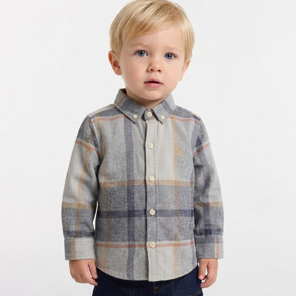 قميص اطفال ولادي عصري بربري رصاصي