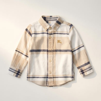 قميص اطفال ولادي عصري بربري ابيض