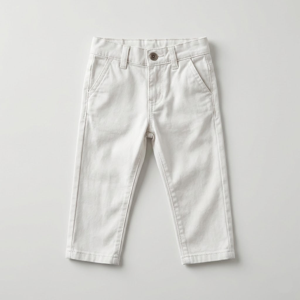 بنطلون اطفال ولادي عصري بيكا ابيض