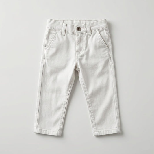 بنطلون اطفال ولادي عصري بيكا ابيض