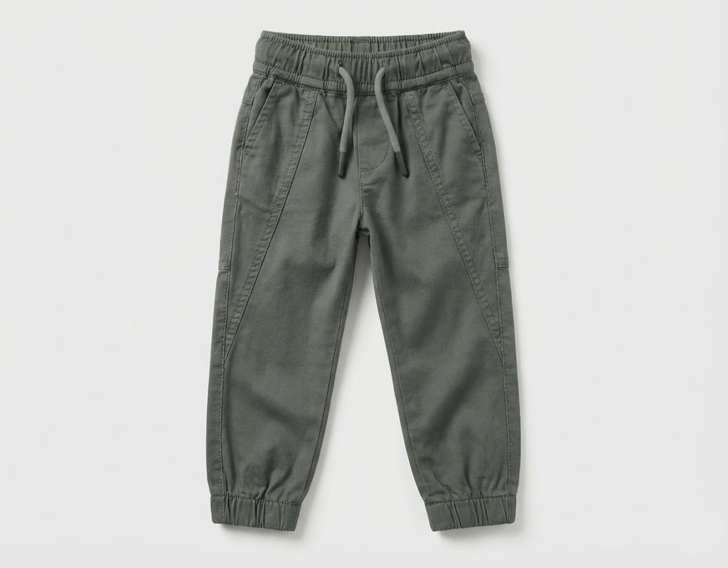 شروال اطفالي ولادي مريح زيتي