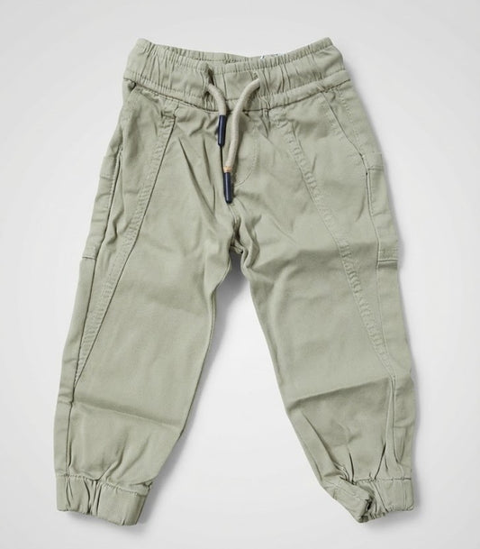 شروال اطفالي ولادي مريح زيتي فاتح