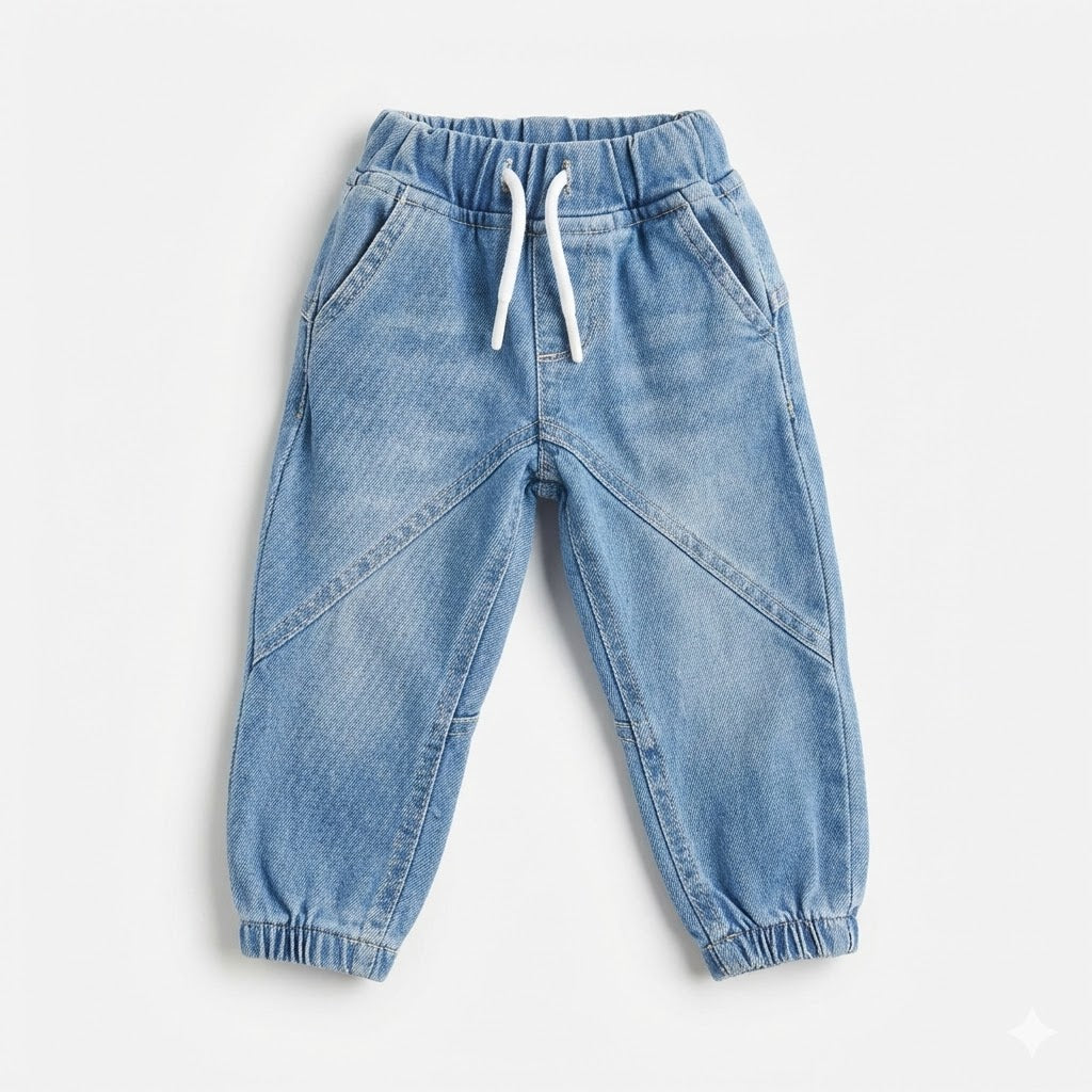 شروال جينز اطفالي مريح فاتح