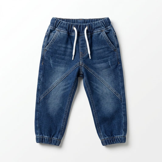 شروال جينز اطفالي مريح غامق