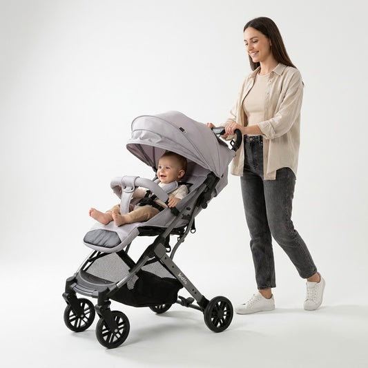 عربة أطفال كيديلو K8Pro باللون الرصاصي - راحة فائقة وتصميم عصري لكل نزهة