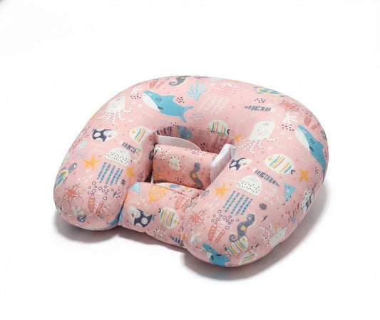 مخده رضاعه اطفال بينك - مع قفل الامان