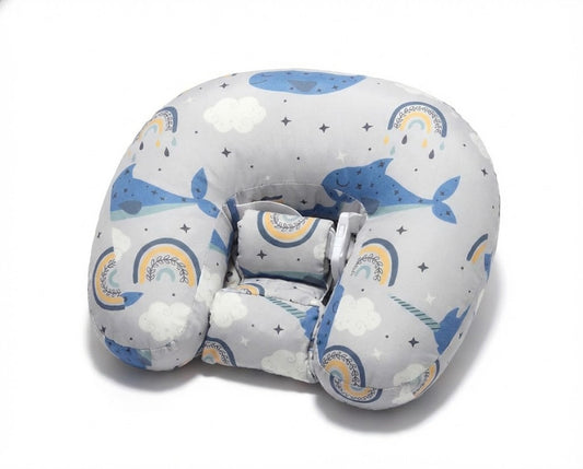 مخده رضاعه اطفال رصاصي - مع قفل الامان