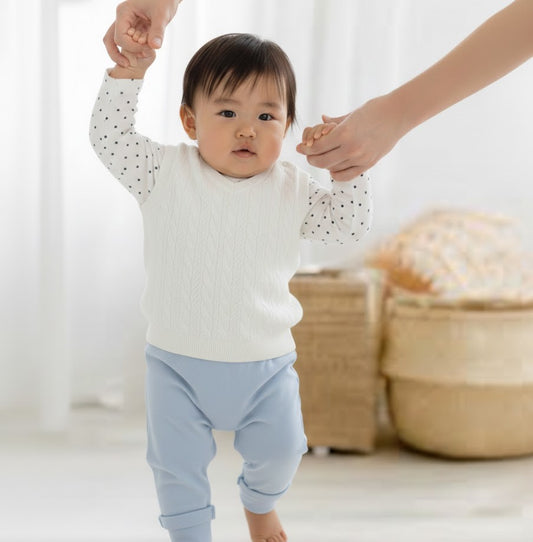 طقم 3قطع ابيض بنطلون ازرق