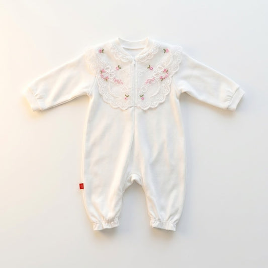 سالوبيت ابيض ساده ورده