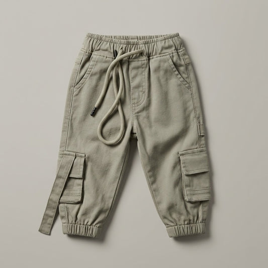 بنطلون جبردين بيبي 2جيب زيتي فاتح