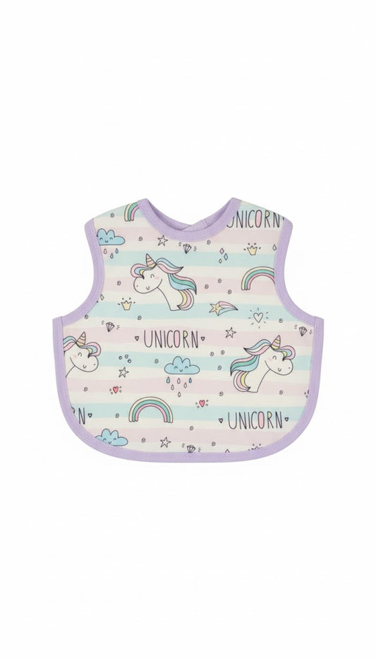 Baby cotton bib chest unicorn