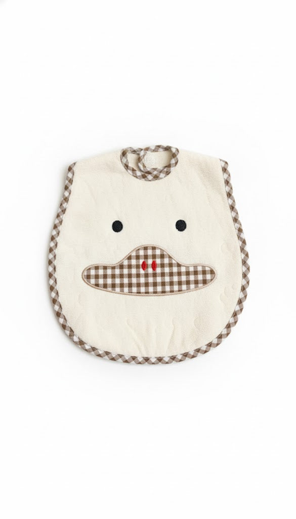 Baby bib with eyes brown