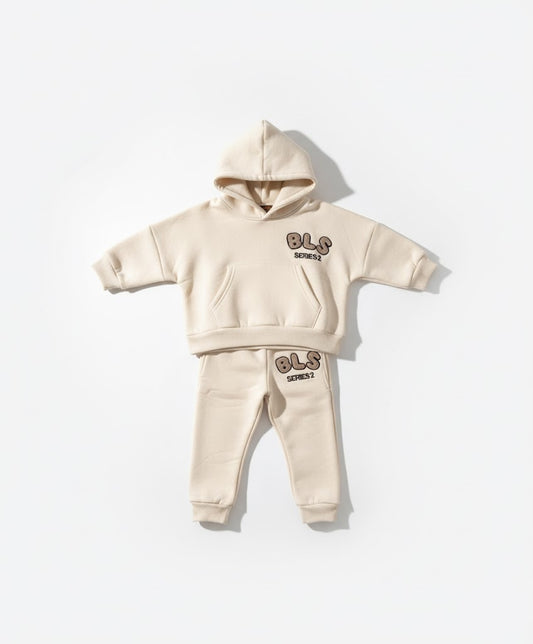 BLS Series 2 Baby Hoodie & Jogger Pajama Set - Classic Cream