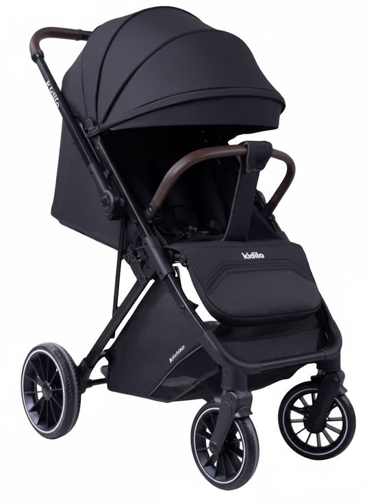 Kidilo DM406 Reversible Handle Baby Stroller - Black