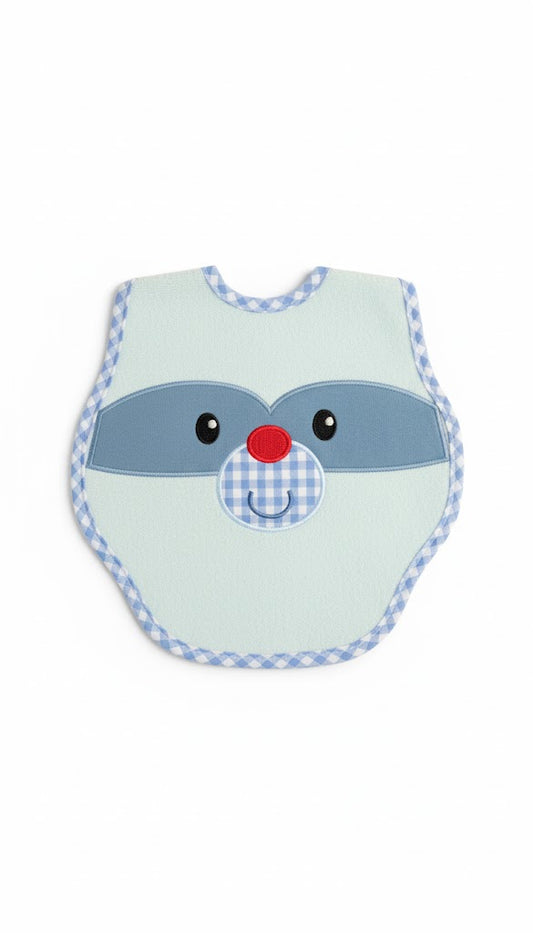 Baby bib with eyes blue