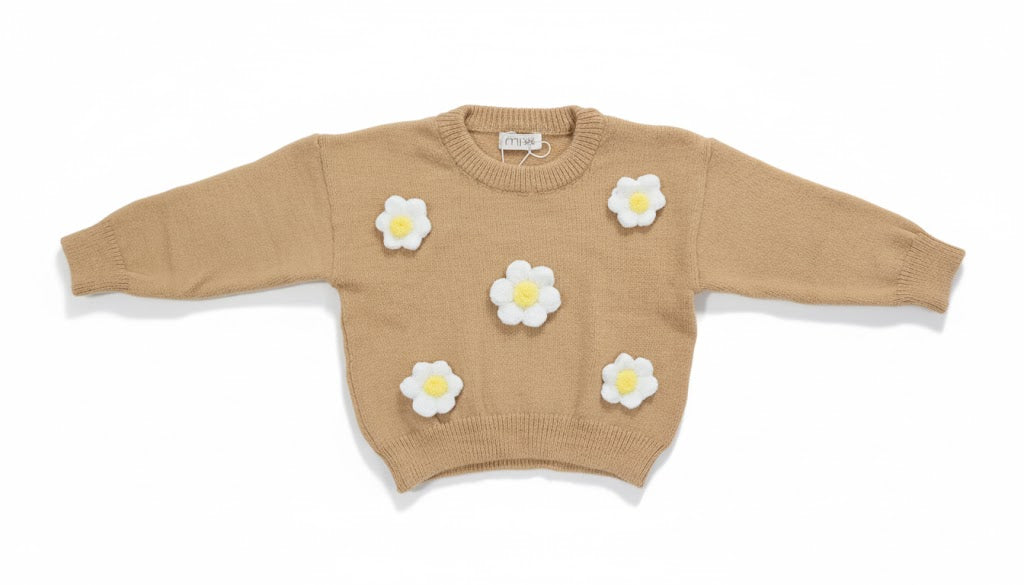 Adorable Daisy Knit Sweater for Babies