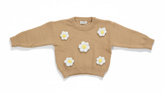 Adorable Daisy Knit Sweater for Babies