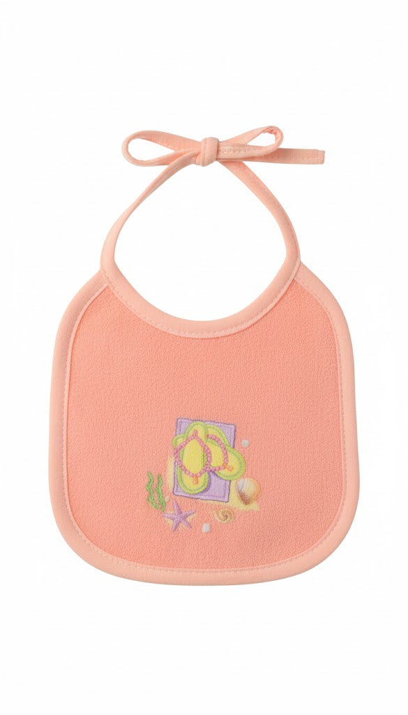 Cotton Print Bib Peach