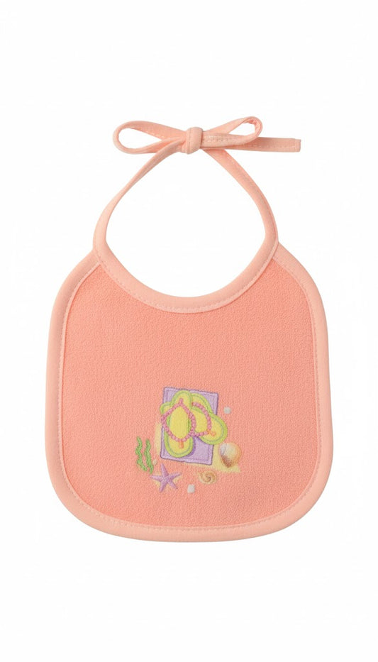 Cotton Print Bib Peach