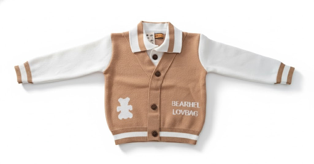 Adorable Bear Knit Cardigan for Babies