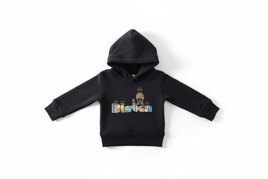 Hooded Black Sweatshirt For Kids