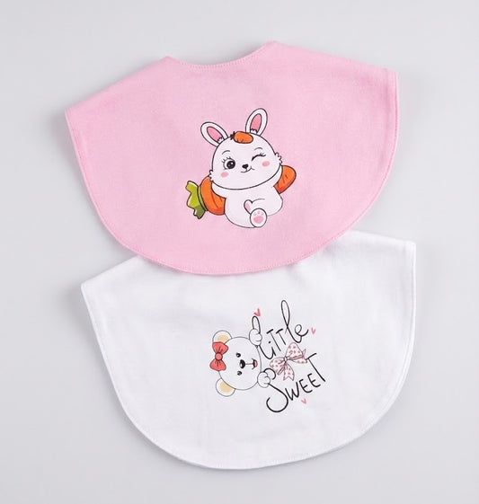 طقم بافته 2قطعه مدوره بينك ارنب