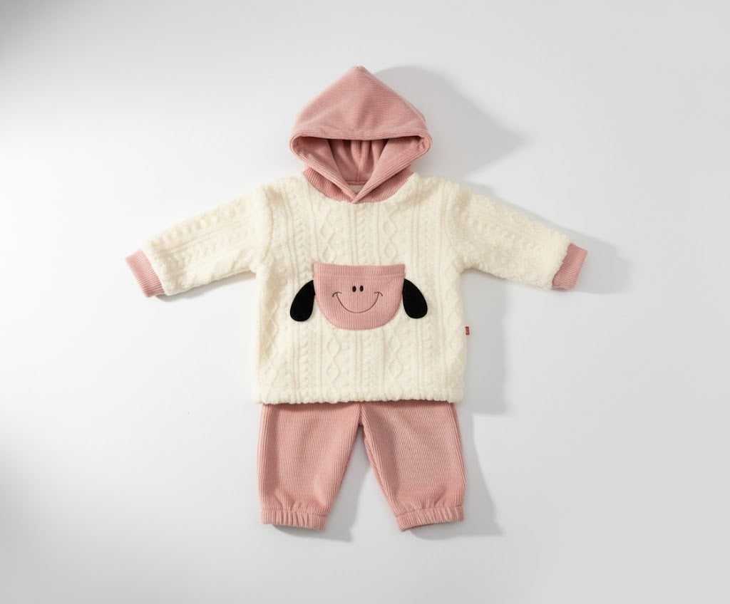 Adorable Plush Sheep Hooded Baby Outfit - Soft & Cozy Newborn Pajama