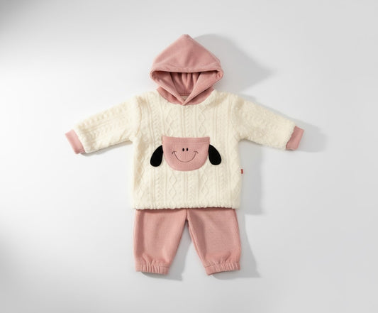 Adorable Plush Sheep Hooded Baby Outfit - Soft & Cozy Newborn Pajama