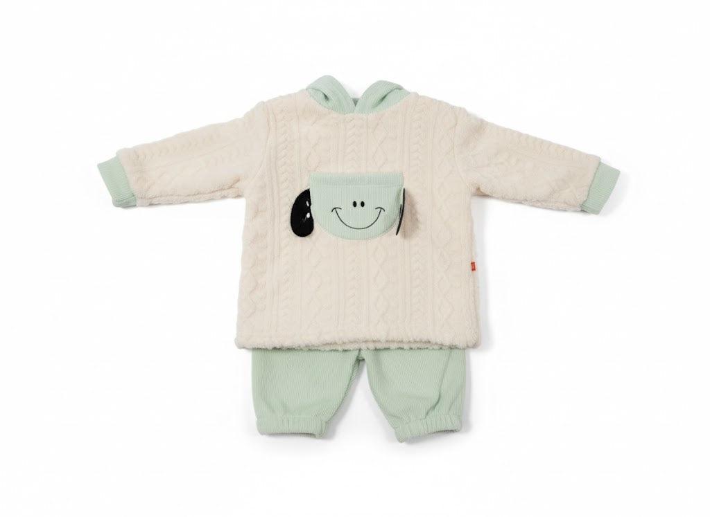 Adorable Plush Sheep Hooded Baby Outfit - Soft & Cozy Newborn Pajama