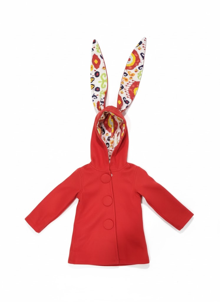 Plush Red Button-Front Hooded Jacket