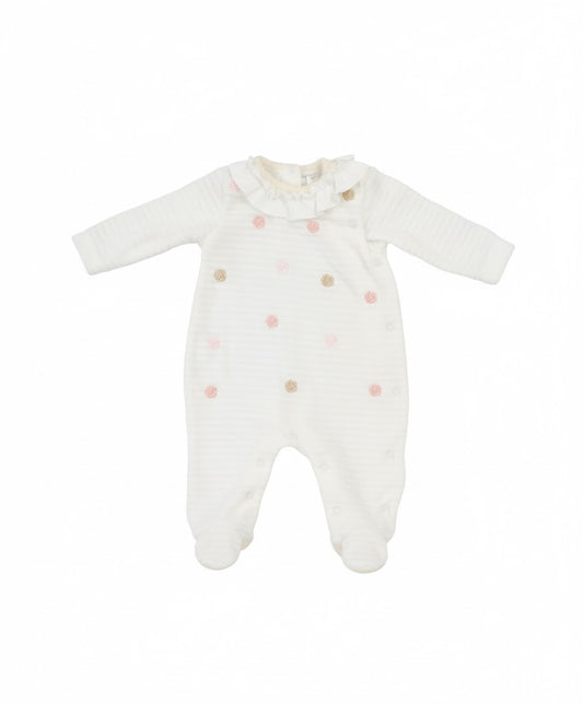 مهدئ ومطرز بالزهور - ثوب نوم رضيع أنيق ومريح