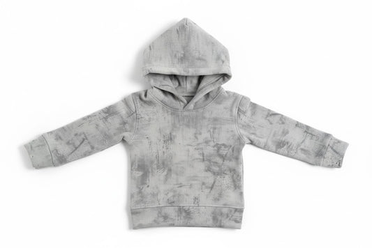 Baby's Distressed Hooded Sweatshirt - Soft Cotton Pullover