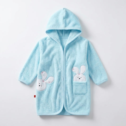 بورنص بيبي مطرز بيبي بلو