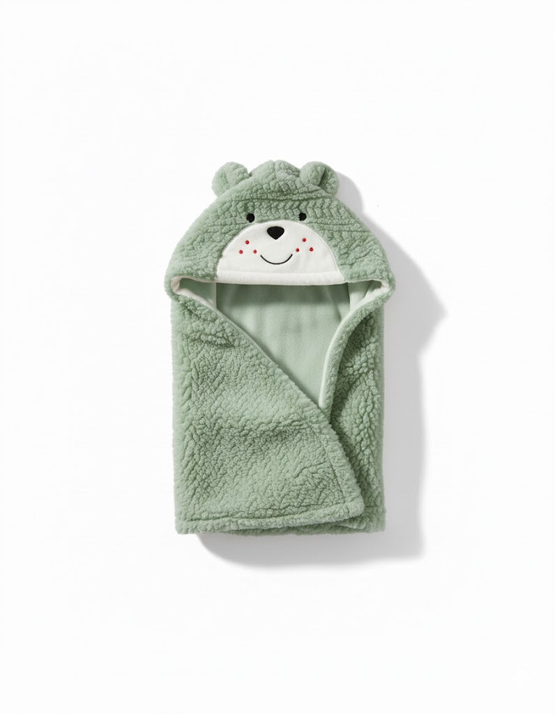 Plush Animal Hooded Baby Blanket - Ultra-Soft & Cozy Wrap