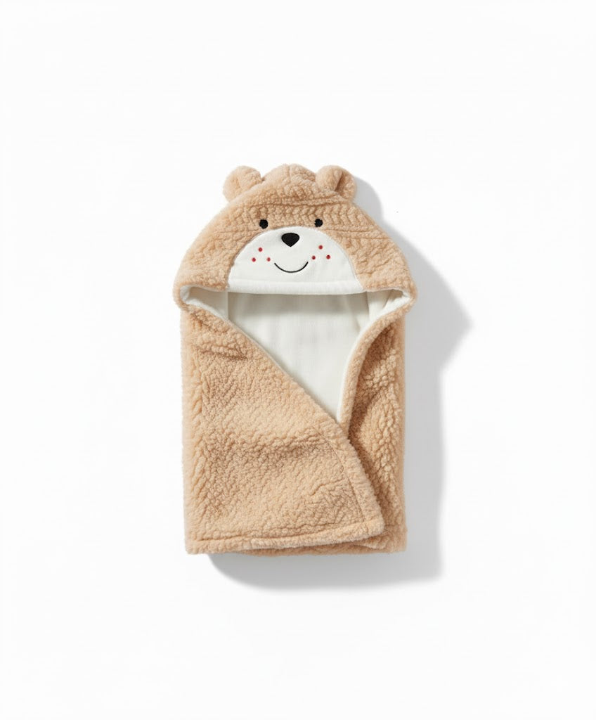 Plush Animal Hooded Baby Blanket - Ultra-Soft & Cozy Wrap