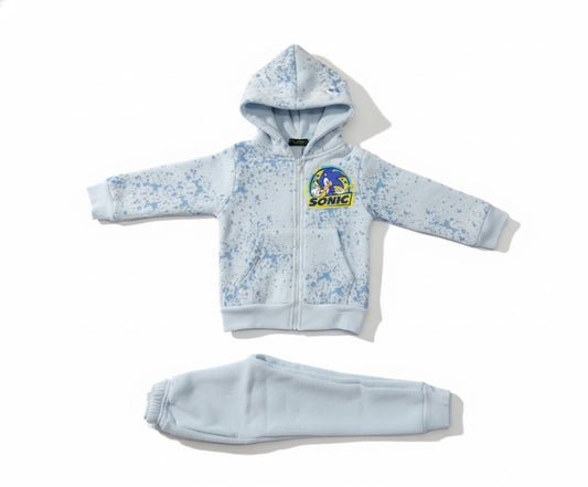 طقم هودي وبنطلون رياضي للأطفال "سونيك سبلاش": أناقة وراحة لا مثيل لها لطفلك!