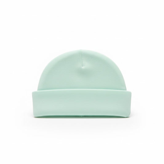 قبعة الأطفال باللون النعناعي — أناقة ودفء لمولودك.